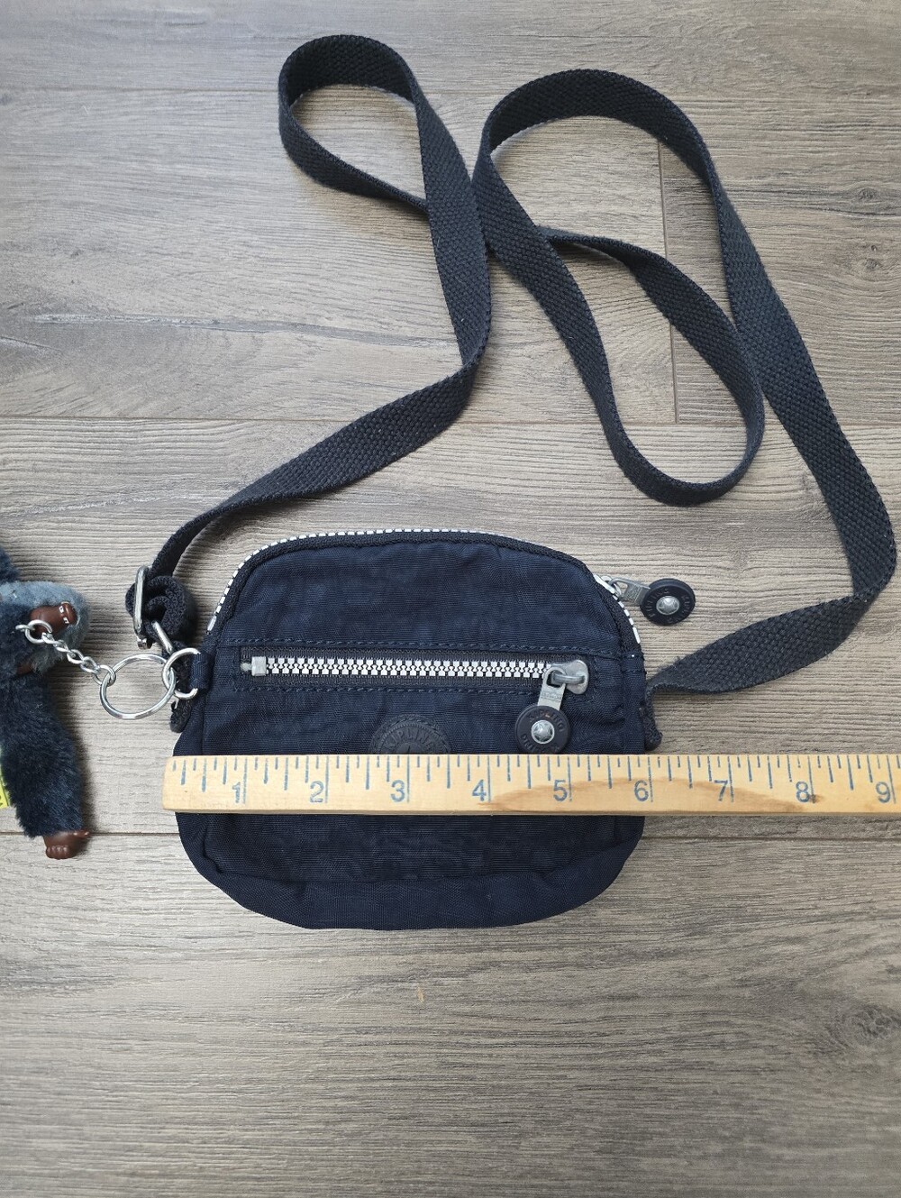 Kipling Keefe Veronica Navy Blue Shoulder Bag Monkey Included - Picture 6 of 8